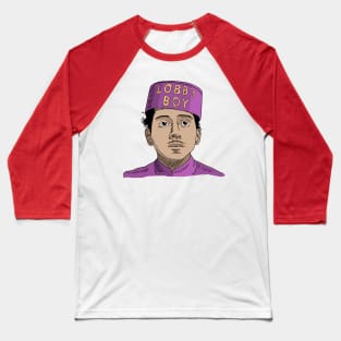 Wes Anderson's Lobby Boy Illustration by Burro Baseball T-Shirt